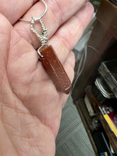 Load image into Gallery viewer, Goldstone Wand Pendant