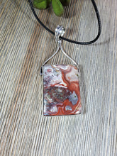 Load image into Gallery viewer, Square Brazilian Agate Pendant A4