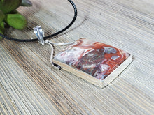 Load image into Gallery viewer, Square Brazilian Agate Pendant A4