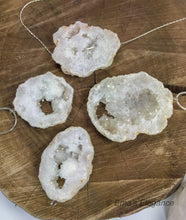 Load image into Gallery viewer, White Agate Slice Pendant