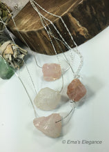 Load image into Gallery viewer, Raw Rose Quartz Pendant