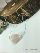 Load image into Gallery viewer, Raw Rose Quartz Pendant