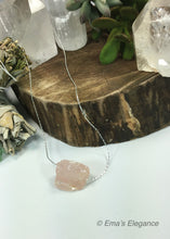 Load image into Gallery viewer, Raw Rose Quartz Pendant