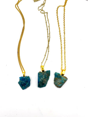 Raw Apatite Pendant