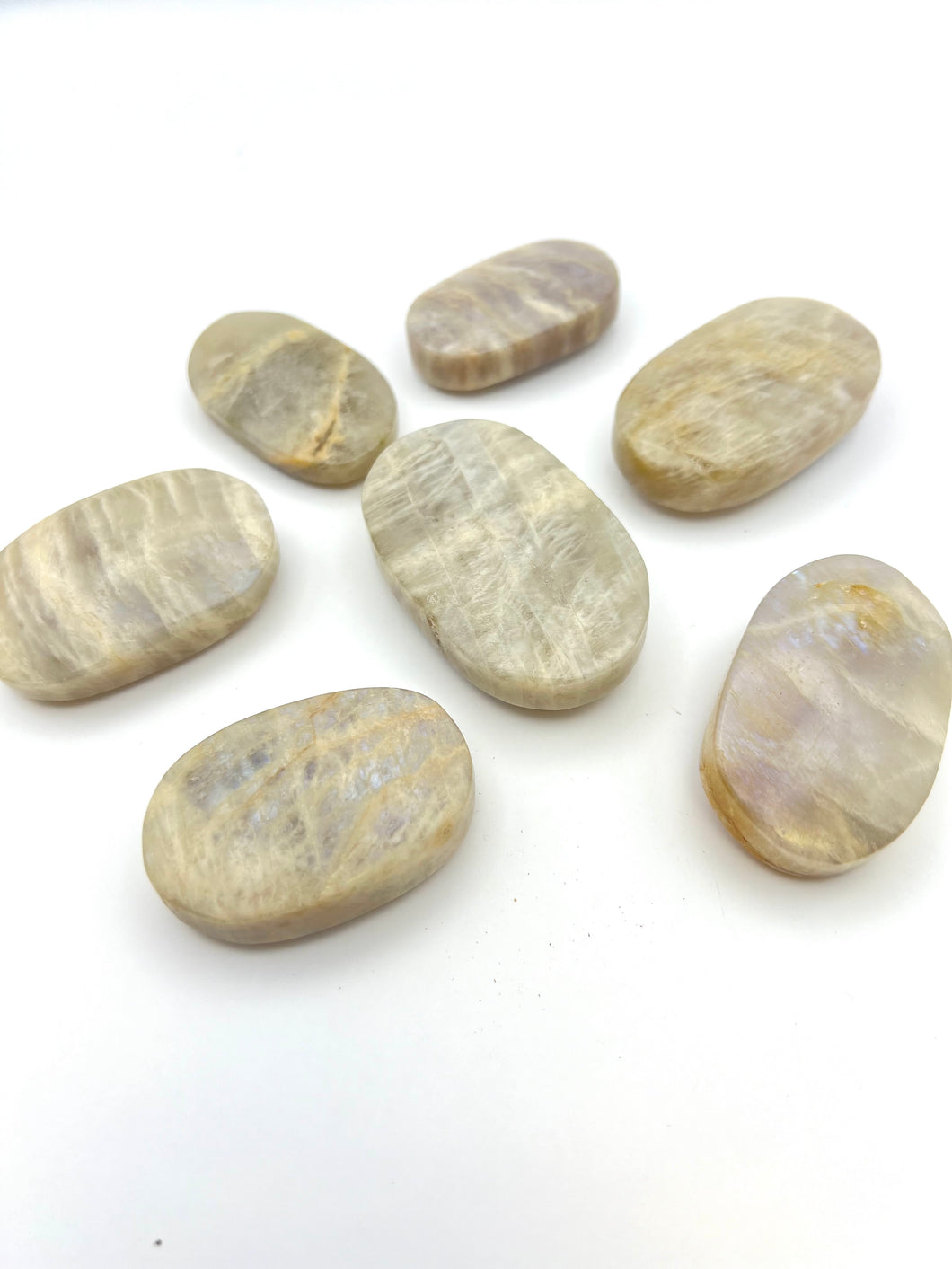 Blue Moonstone Palm Stones