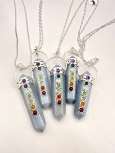 Angelite Chakra Pendants