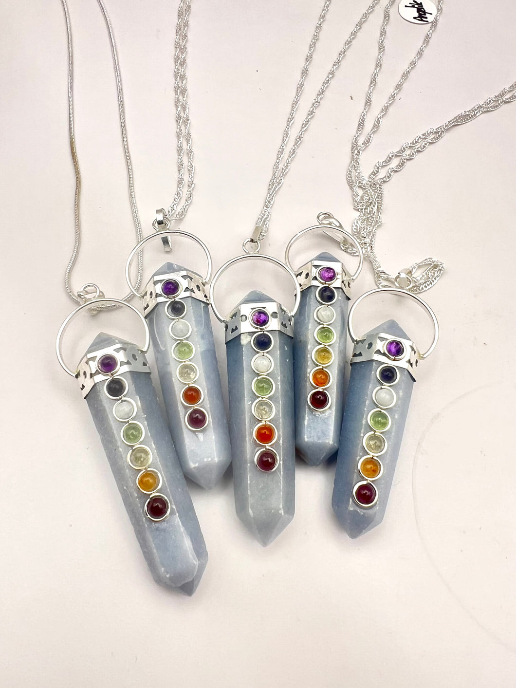 Angelite Chakra Pendants