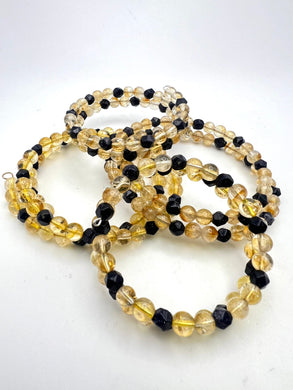 Citrine Blue Goldstone Mix