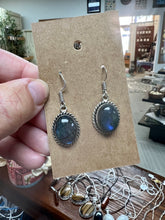 Load image into Gallery viewer, Oval Labradorite Earrings