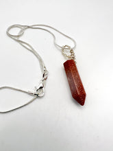 Load image into Gallery viewer, Goldstone Wand Pendant