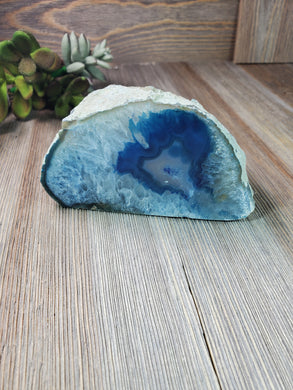 Blue Geode Candle Holder