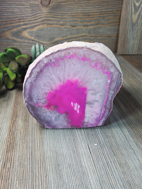 Pink Geode Candle Holder