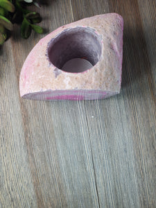 Pink Geode Candle Holder