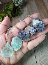 Load image into Gallery viewer, Raw Fluorite Keychain