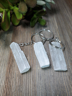 Selenite Keychain