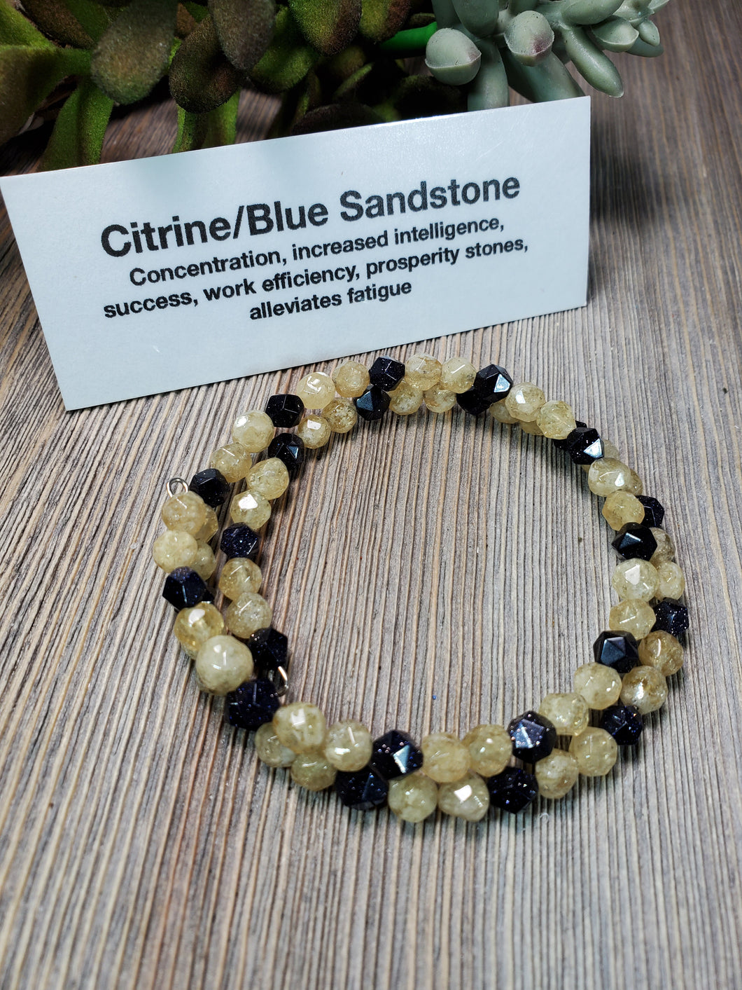 Citrine Blue Goldstone Mix