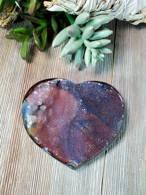 Druzy heart agate 28