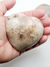Load image into Gallery viewer, Large Flower Agate Hearts