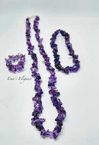Amethyst Necklace, Ring and Bracelet