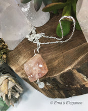 Load image into Gallery viewer, Raw Rose Quartz Pendant