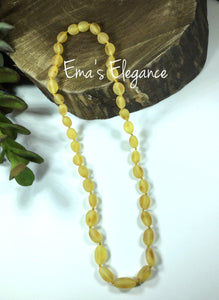 Raw Lemon Adult Baltic Amber Necklace, Pain & Inflammation