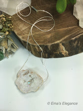 Load image into Gallery viewer, White Agate Slice Pendant