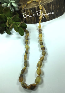Light Green Baltic Amber Necklace