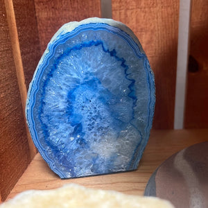Blue Geode Candle Holder